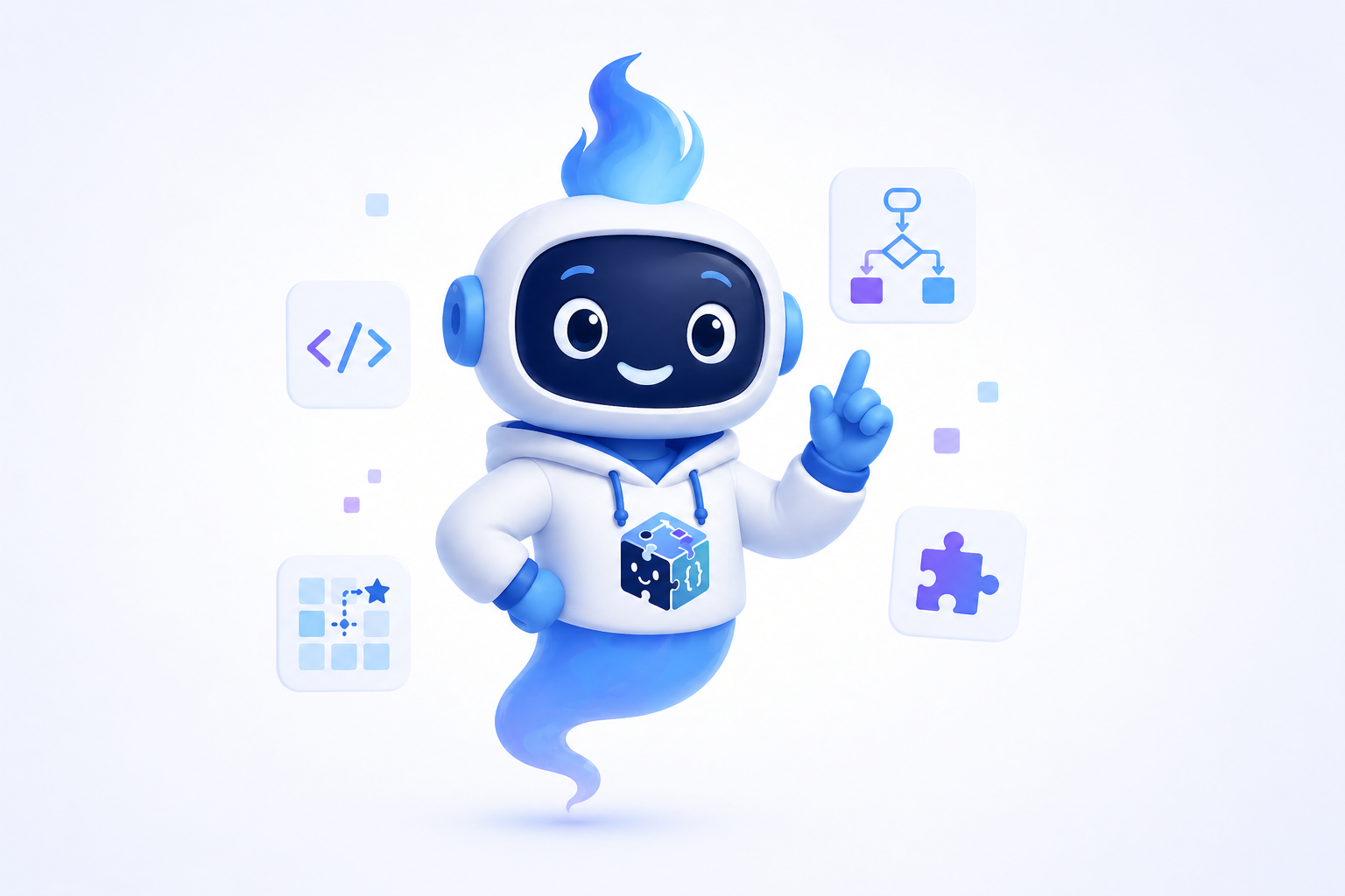 Puzzle learning illustration